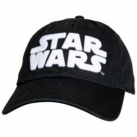 Star Wars Title Logo Embroidered Strapback Hat